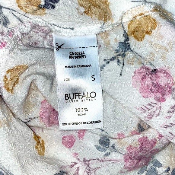 Buffalo David Bitton Floral Multi Color Viscose Top Blouse - Women’s Small - Picture 7 of 10